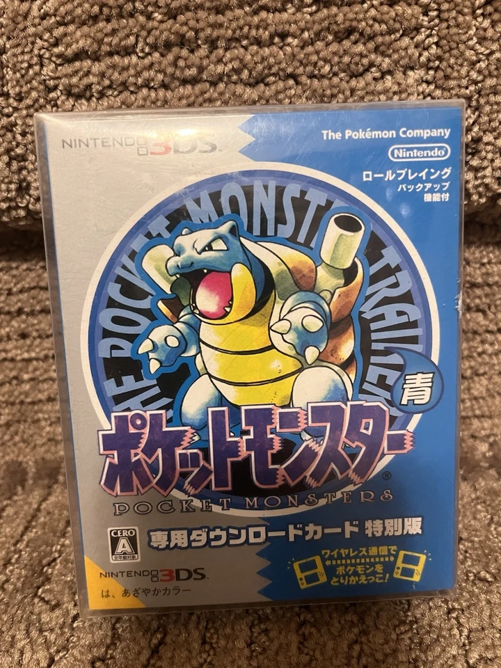 Pokemon Blue Pocket Monster Nintendo 3DS запечатанный с защитой. Япония Exc. РЕДКАЯ - Изображение 1 из 3