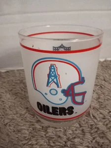 Vintage Houston Oilers NFL Mobil Glass Frosted Helmet Team Logo Football - Picture 1 of 5