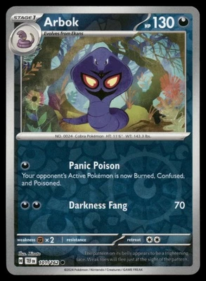 Arbok 101/162 SV05: Temporal Forces Reverse Holo Near Mint NM - Image 1 of 2