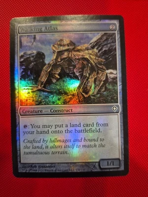 Walking Atlas FOIL Worldwake NM Artifact Common MAGIC MTG CARD - Image 1 of 2