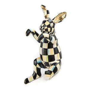 Mackenzie Childs Funny Bunny Pot Climber~Courtly Check~NEW~IN BOX - Picture 1 of 1