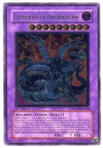 Yugioh! MP Chimeratech Overdragon - POTD-EN034 - Ultimate Rare - 1ª Edición Mod Foto 1 de 1