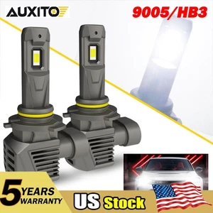 Pair 9005 HB3 LED Headlight Bulbs High Low Beam 6500K Super Bright White 22000LM - Picture 1 of 12