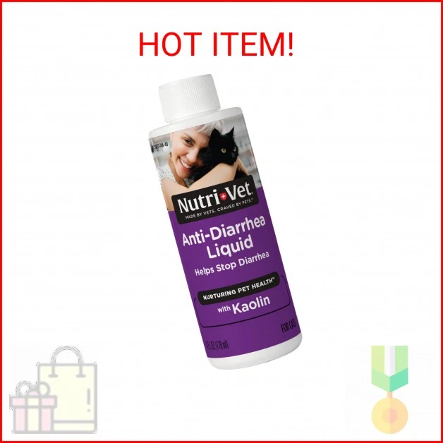 Nutri-Vet Anti-diarrhea Liquid for Cats Stop Diarrhea Stomach Treatment 4 Oz