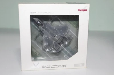 HERPA 1:200 LOCKHEED F-22 RAPTOR - 43° CACCIA SQN TYNDALL AFB 551472 - Immagine 1 di 4