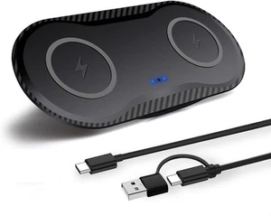 40W Wireless Charging Pad, Dual 20W Fast Mat for Black  - Picture 1 of 8