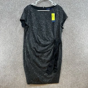 NWT Eloquii By The Limited Women's Dress Size 18W Gray Short Sleeve Zip Closure - Picture 1 of 12