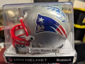 Curtis Martin New England Patriots autographed signed mini helmet Coa & pic - Picture 1 of 4