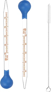 Glass Pipette Dropper, Pack of 3 Transfer Pipette, Glass Long Pipette, Graduated - Picture 1 of 12