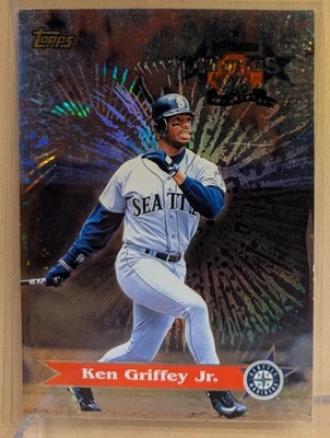 1997 Topps ALL STARS #AS13 Ken Griffey Jr Kenny Lofton HOF RARE HOLOFOIL INSERT - Image 1 of 2