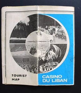 Líbano TURISTA خريطة بيروت، دليل سياحي Mapa Casino Du Liban Folleto 1965 - Imagen 1 de 6