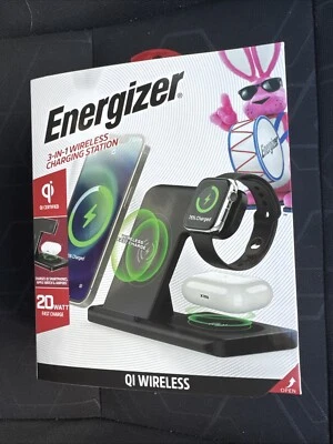 Energizer ENG-QIM02BK Estación de Carga Inalámbrica 3 en 1 QI Inalámbrica - NUEVA Foto 1 de 4