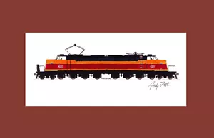 Milwaukee Road Little Joe E70 11"x17" Matted Print Andy Fletcher firmado - Imagen 1 de 1