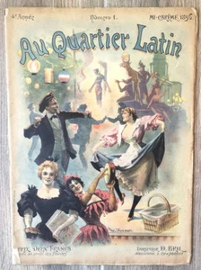 Revue. Au Quartier Latin. 1896. Mucha, Villon, Rivière, Jossot, Léandre - Imagen 1 de 1
