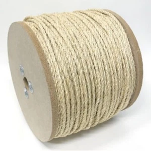 644861TV 1/4" x 850' Feet Twisted Natural Sisal Cord / Rope on Spool - Picture 1 of 2