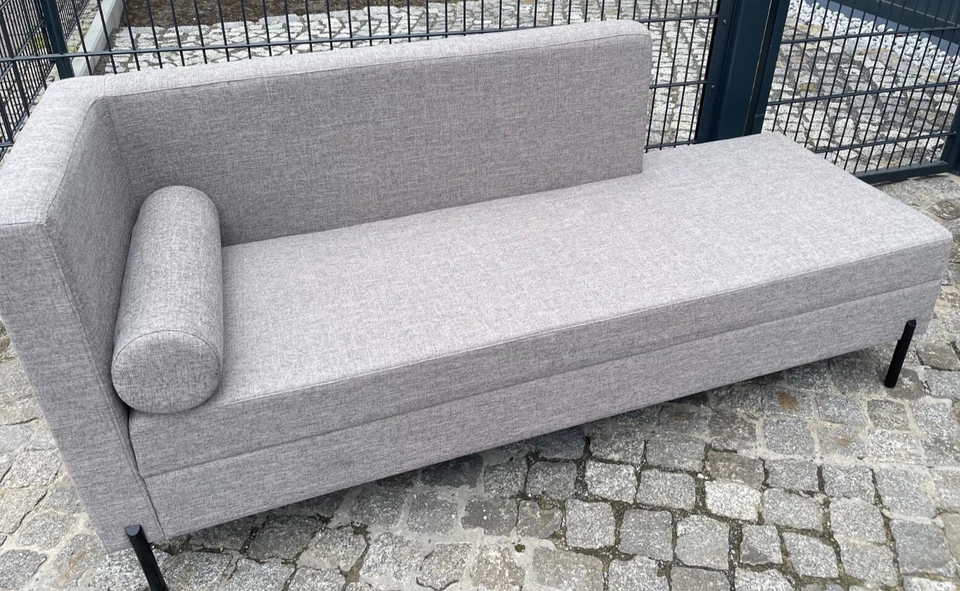 Chaiselongue Récamiere Ecksofa Links inkl. Kissen grau Wohnräume Büros Lounges - Bild 1 von 4