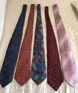 Krawatten Krawatten Menge fünf Seide verschiedene Farben & Muster alle Designer Etiketten - Bild 1 von 6