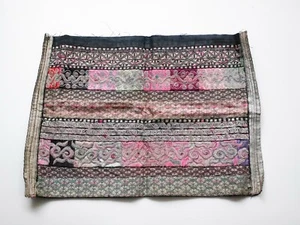 Antique Chinese Tribe Miao Hmong Hand Embroidered Panel Textile / EP815 - Picture 1 of 10
