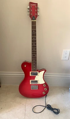 First Act ME-501 Electric Guitar Red & Ivory with Amp Cord, Wood Neck & Chrome - Image 1 of 4