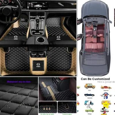For Mazda Car Floor Mats Carpets Custom Waterproof Liners Auto Front & Rear Foto 1 de 4