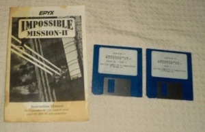 Vtg Epyx  Impossible Mission 2  Computer Diskette 1& 2 IBM PC & compatibles 1988 - Picture 1 of 1