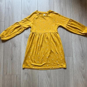 Gap Kids dress girls M 8 Yellow fit and flare flower prints long sleeve - Picture 1 of 8