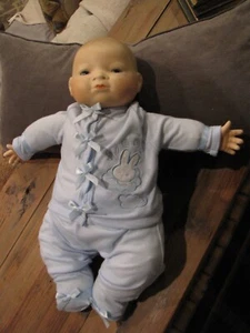 Vintage Hand Made 16" Bisque Head & Hands Baby Doll - Bild 1 von 5