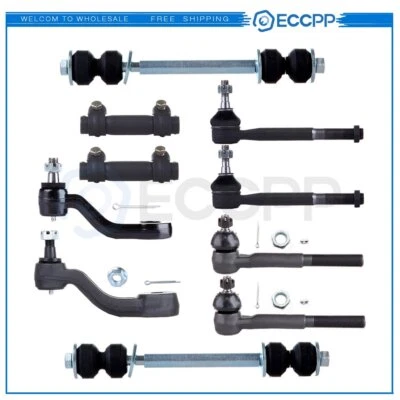 Kit de dirección y dirección delantera de 10 piezas para Chevy GMC K1500 K2500 K3500 1993-2000 Foto 1 de 4