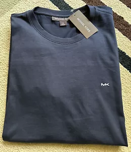 CAMISETA DE HOMBRE MICHAEL KORS AZUL MARINO CUELLO REDONDO MANGA CORTA TALLA M NUEVA CON ETIQUETAS - Imagen 1 de 7