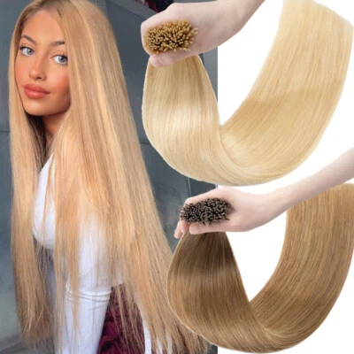 AAAAAAA+ Russian 1g Pre Bonded Stick Tip I Tip 100% Remy Human Hair Extensions - Image 1 of 4