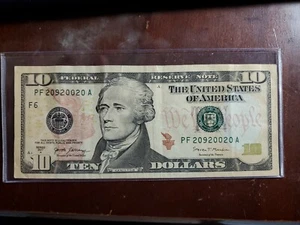 2017A $10 Bill FRN Fancy Trinary Bookend Repeater note Bookend PF20920020A - Picture 1 of 6