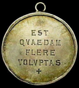 W929: 1822 Silver CROWN - stamped EST QVAEDAM FLERE VOLVPTAS - old ticket £140 - Picture 1 of 4