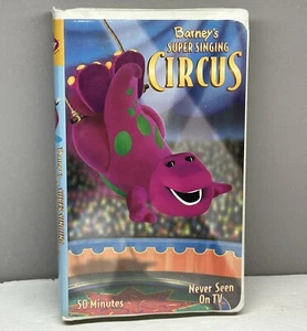 Barney & Friends Super Singing Circus VHS Video Tape VTG Clamshell Case Rare! - Picture 1 of 11