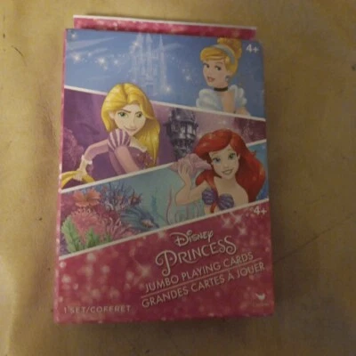 Disney Princess Jumbo Deck Playing Cards - Rapunzel Cinderella Little Mermaid - Image 1 of 3