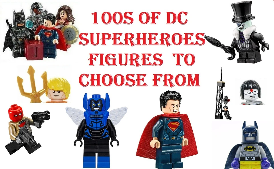 Minifigura genuina LEGO DC Superhéroe Liga de la Justicia Batman SUPERMAN JOKER ETC Foto 1 de 1