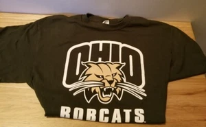 Ohio University Adult T-Shirt Bobcats Logo, Hunter Green. Size M. By Gildan  - Picture 1 of 6