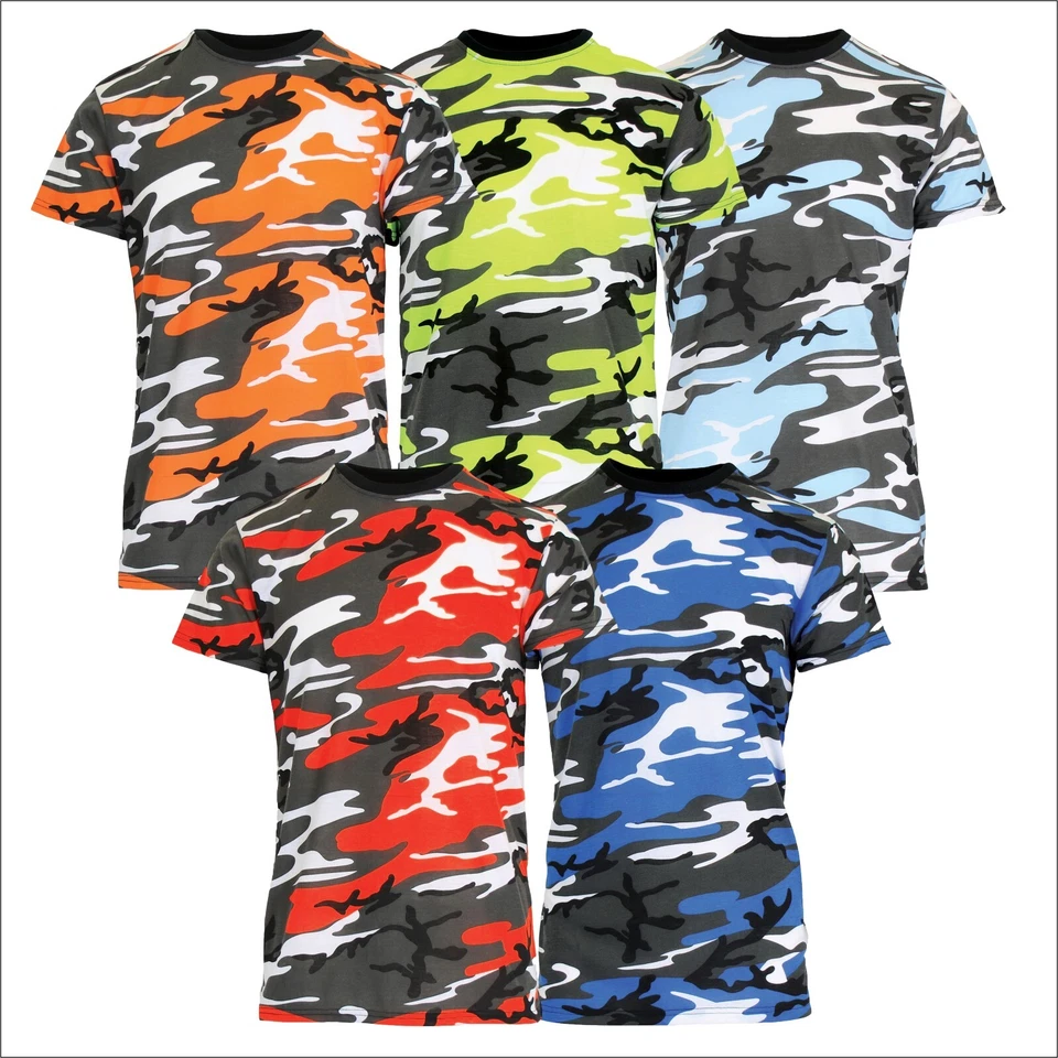 Camiseta Para Hombre Manga Corta Camuflaje Cuello Redondo Estampada (S-2XL) NUEVA Envío Gratis Foto 1 de 2