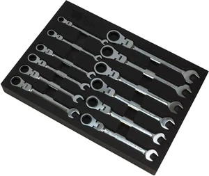Werkzeug - 12 Pc FlexiHead Ratchet Spanner Set 8 - 19 mm - 72 Tooth Drive - 4221 - Picture 1 of 2