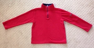 Kids L.L. Bean Fleece Red Mock Zip Pullover-Size 6X/7 - Picture 1 of 2