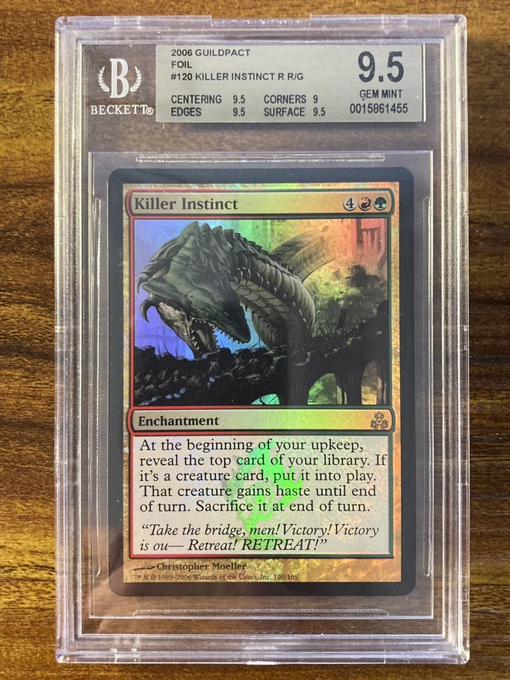 MTG✨KILLER INSTINCT FOIL✨Guildpact BGS 9.5 GEM MINT RARE Enchantment 2006 POP 1 - Image 1 of 4