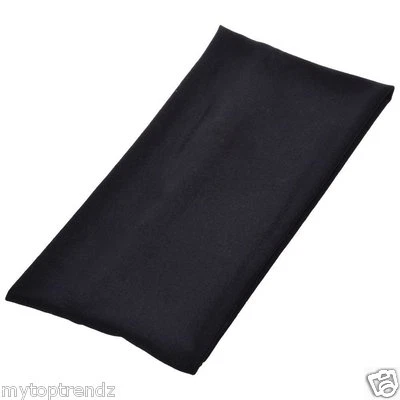 Extra Wide BLACK Stretchy Fabric Headband SOFT Head Wrap Kylie Band Hairband