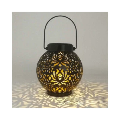 LED Solarlaterne Hohlprojektionslaterne + Akku Solar Laterne Solarlampe - Bild 1 von 4