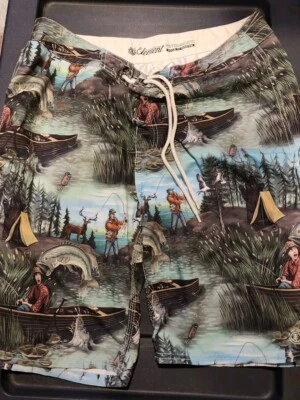 ELEMENT  Mens Size 32 Swim Watershorts  Fishing Print Bass - Image 1 of 3