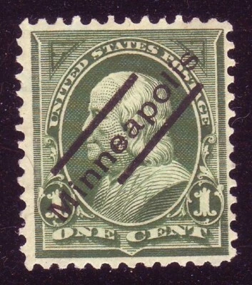 PRECANCEL - DIAGONAL Minneapolis MINNESOTA on 1c of 1898 - NICE !! - Image 1 of 2