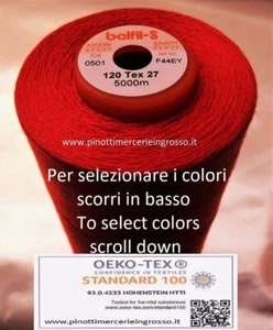 FILO PER MACCHINA DA CUCIRE TAGLIACUCE -POLIESTERE 120-CONI 5.000 MT-MADE EUROPE - Picture 1 of 89