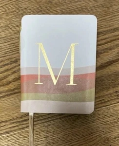 Notebook Journal with Pen Lined Pages Bookmark Eccolo Small 4.5x5.5 Monogram M - Picture 1 of 8