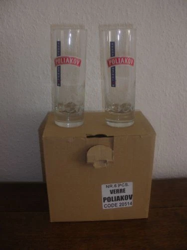Lot de 6 verres bistrot Poliakov extreme Vodka mod 2 - Photo 1/1