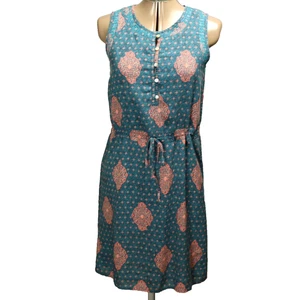 Lucky Brand Modal Minikleid bestickt Tunnelzug Taille ärmellos blau XS - Bild 1 von 24