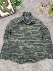 LAMBRETTA Shirt Camouflage Large Military Army Cotton Retro Green Scooter MOD - Picture 1 of 12