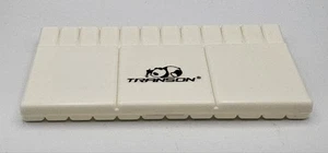 Paleta de acuarela TRANSON con orificio para el pulgar y soportes para pinceles ~ blanca aprox 10"x5" - Imagen 1 de 11